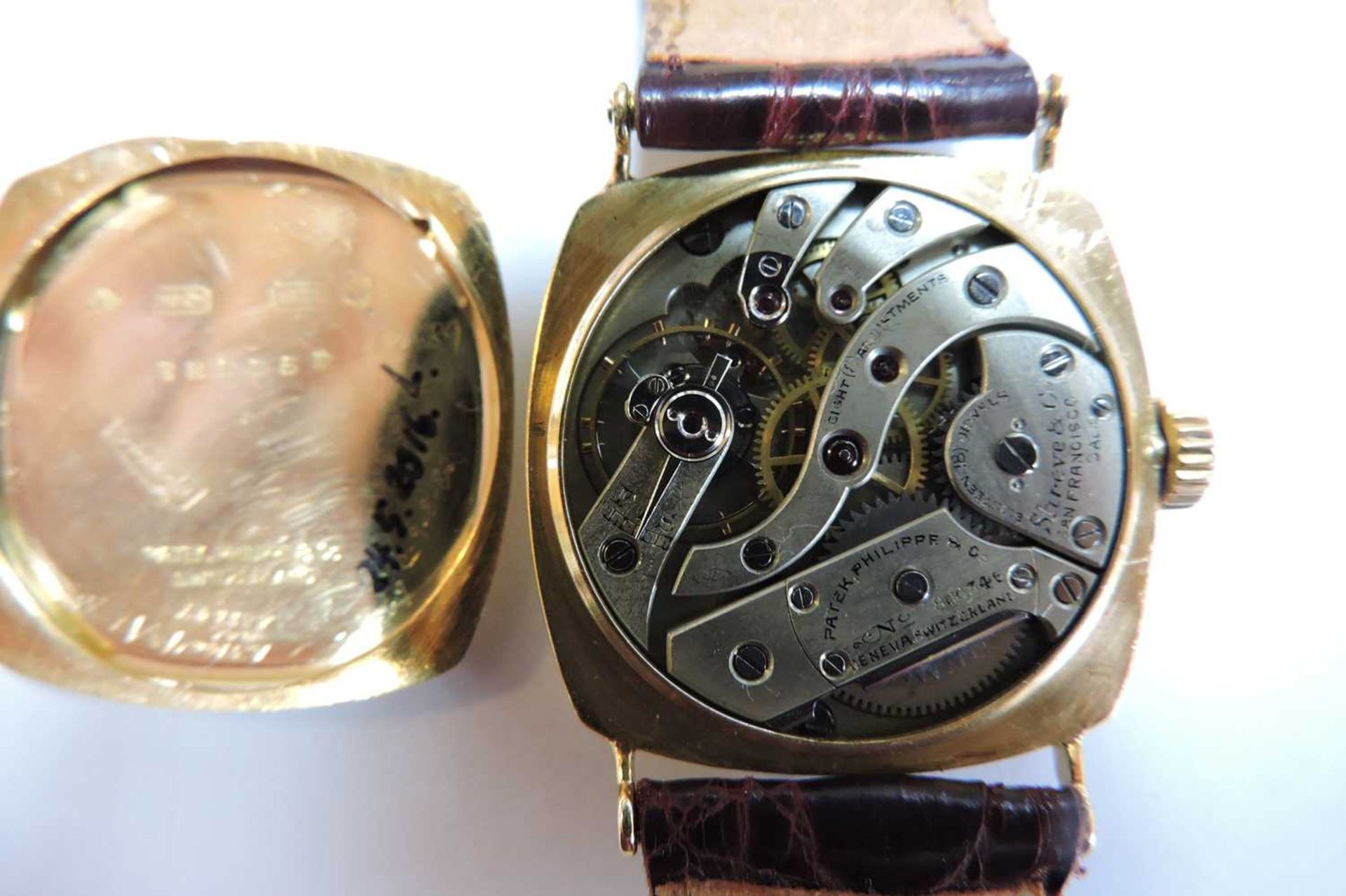 A gentlemen's 18ct gold Patek Philippe mechanical strap watch, - Image 9 of 9