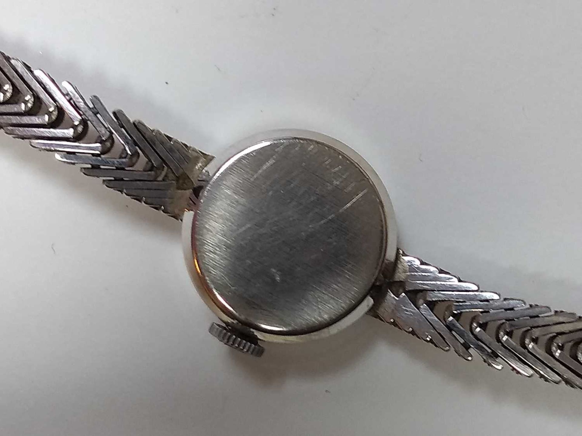 A ladies' 9ct white gold Rolex 'Precision' mechanical bracelet watch, c.1960, - Image 5 of 6