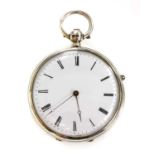 A sterling silver open-faced key wound repeater pocket watch, c.1910,