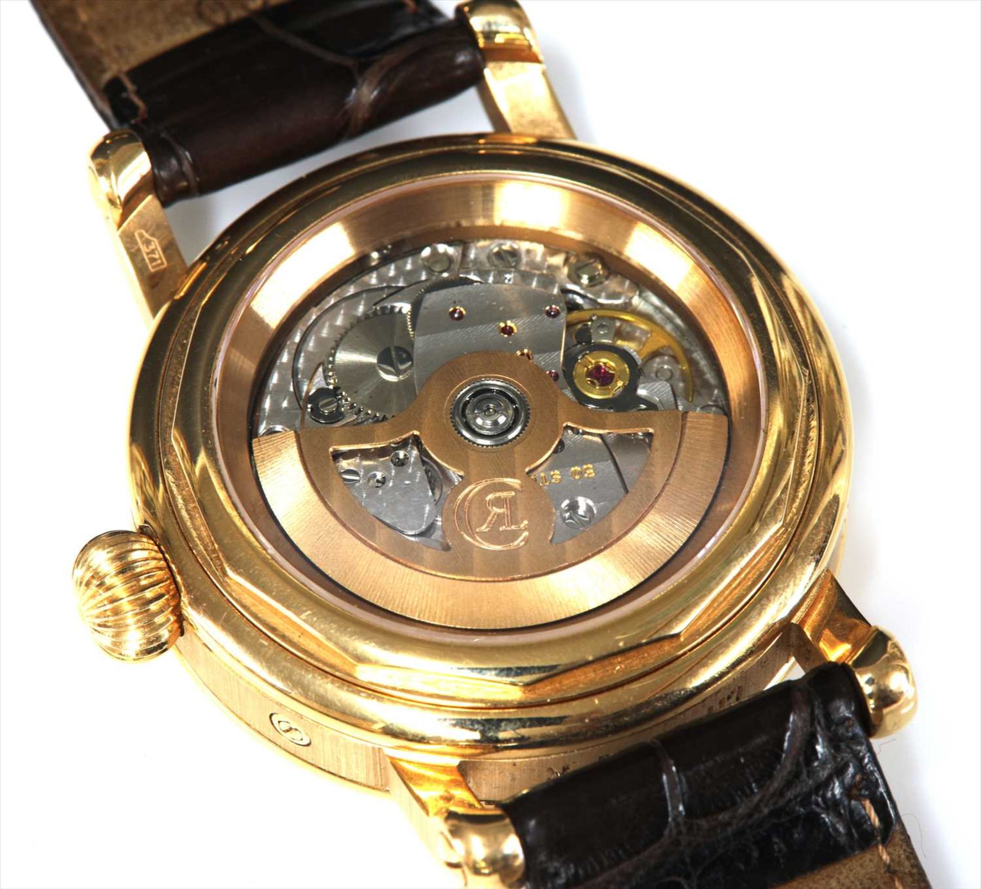 A gentlemen's 18ct rose gold Chronoswiss 'Sirius' perpetual calendar strap watch, - Image 2 of 4