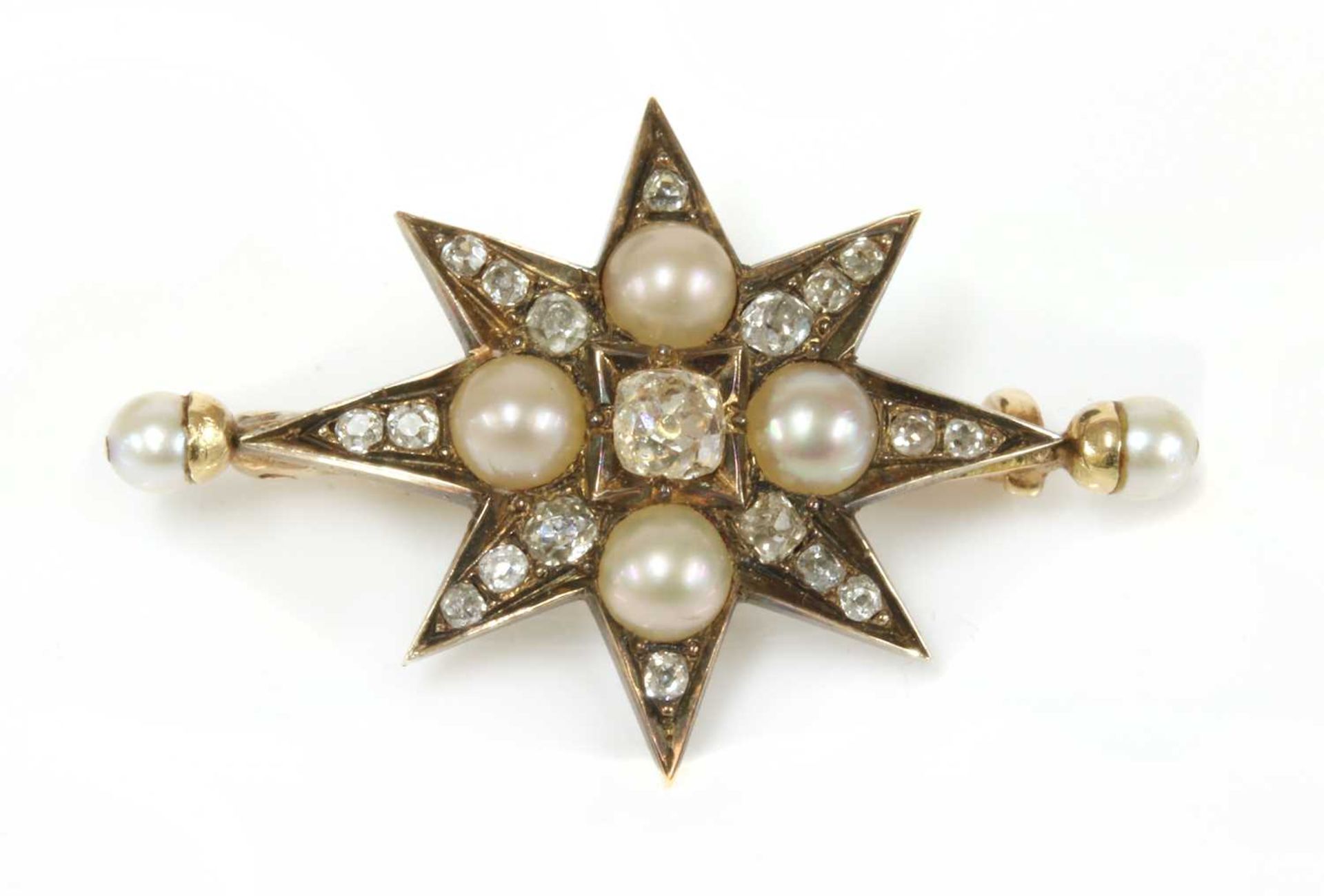 A Victorian diamond and pearl India star,