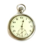 A military issue Rolex mechanical open-faced pocket watch,