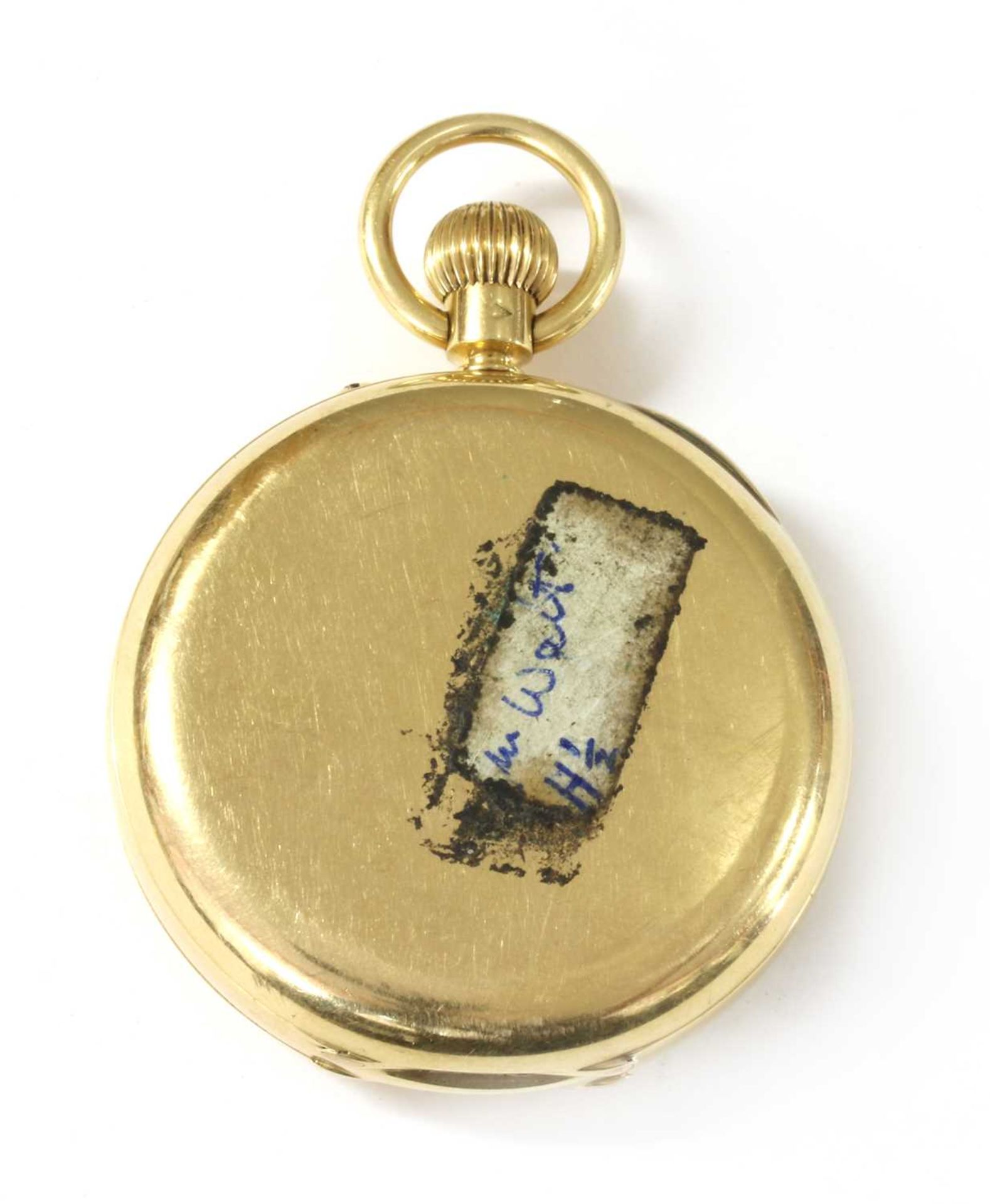 An 18ct gold half hunter side wind mechanical pocket watch, - Image 4 of 4