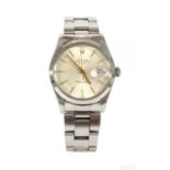 A gentlemen's stainless steel Rolex 'Oyster Perpetual Date 1500' automatic bracelet watch,