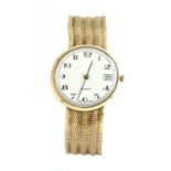 A gentlemen's 9ct gold bracelet watch, c.1960,