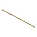 An 18ct gold oval link bracelet,