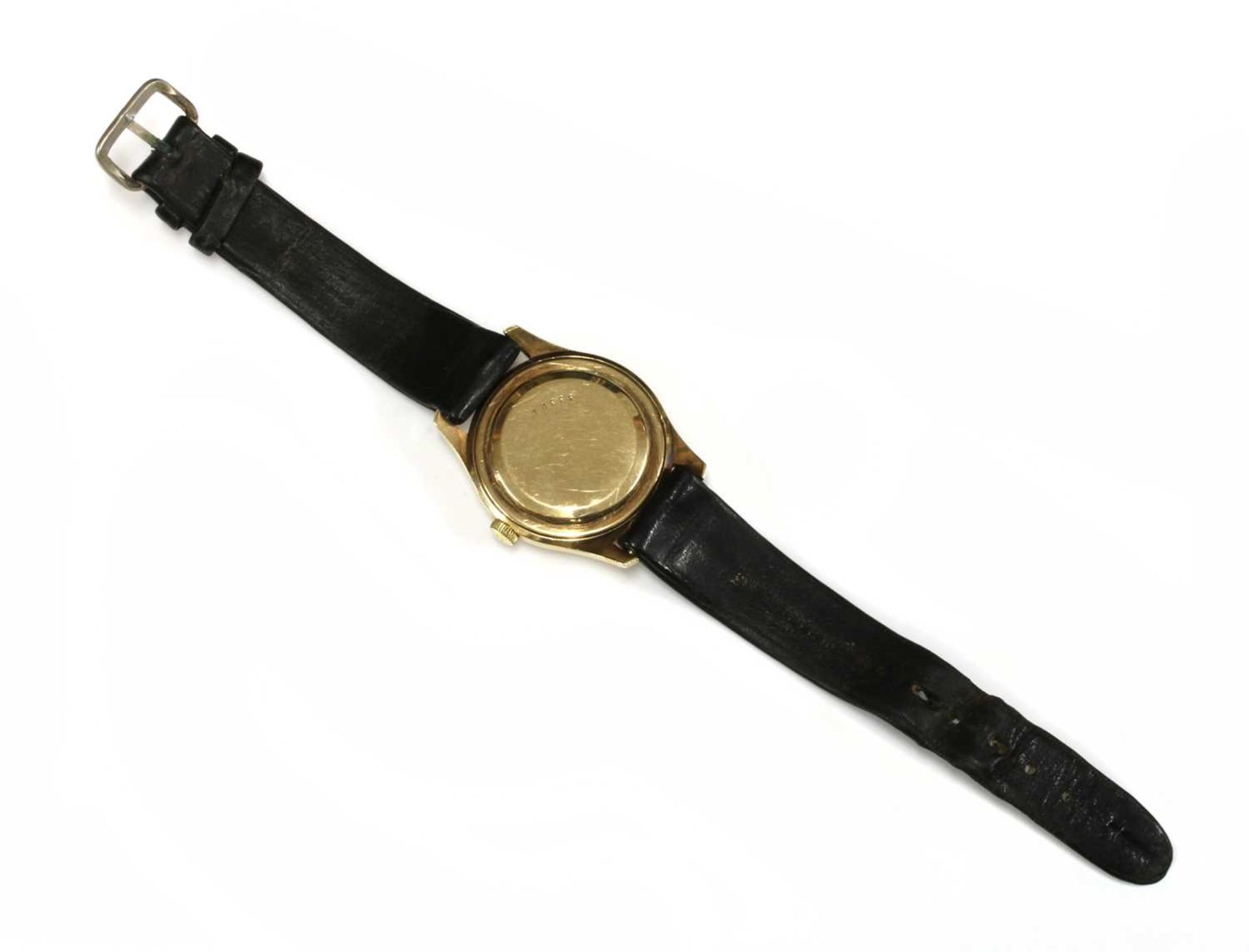 A gentlemen's 9ct gold Jaeger-LeCoultre automatic strap watch, - Image 2 of 5