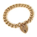 An Edwardian 15ct gold curb bracelet, by S Blanckensee and Sons Ltd.,