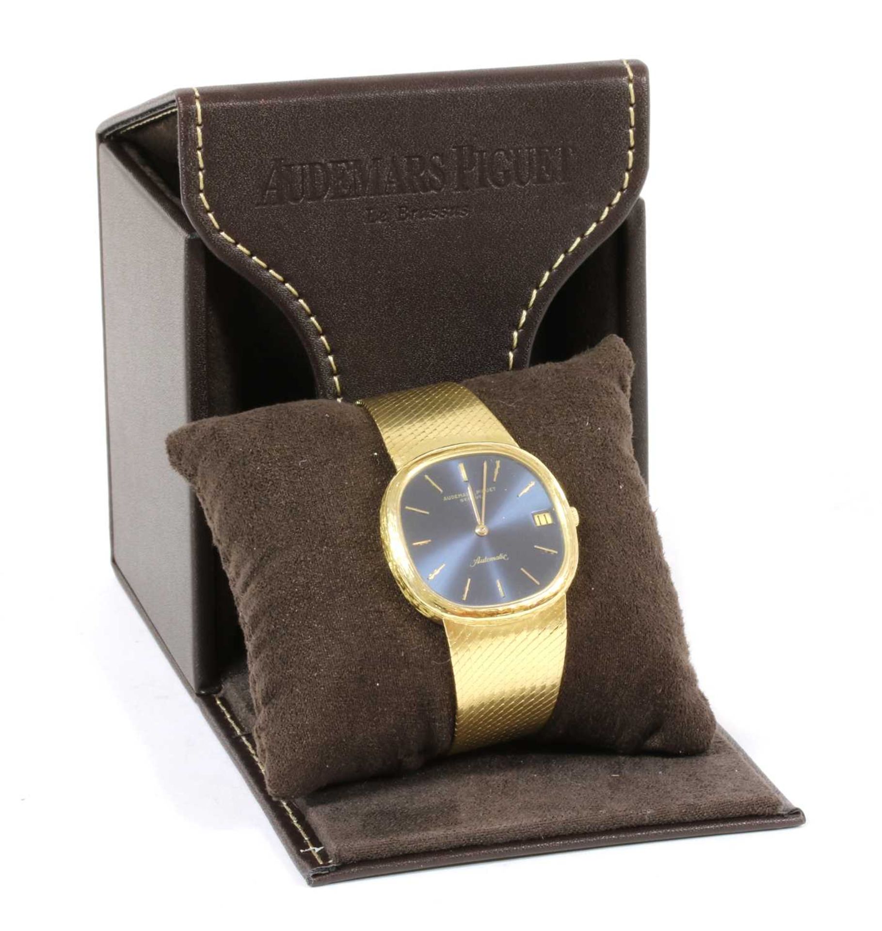 A gentlemen's 18ct gold Audemars Piguet automatic bracelet watch, - Image 2 of 2