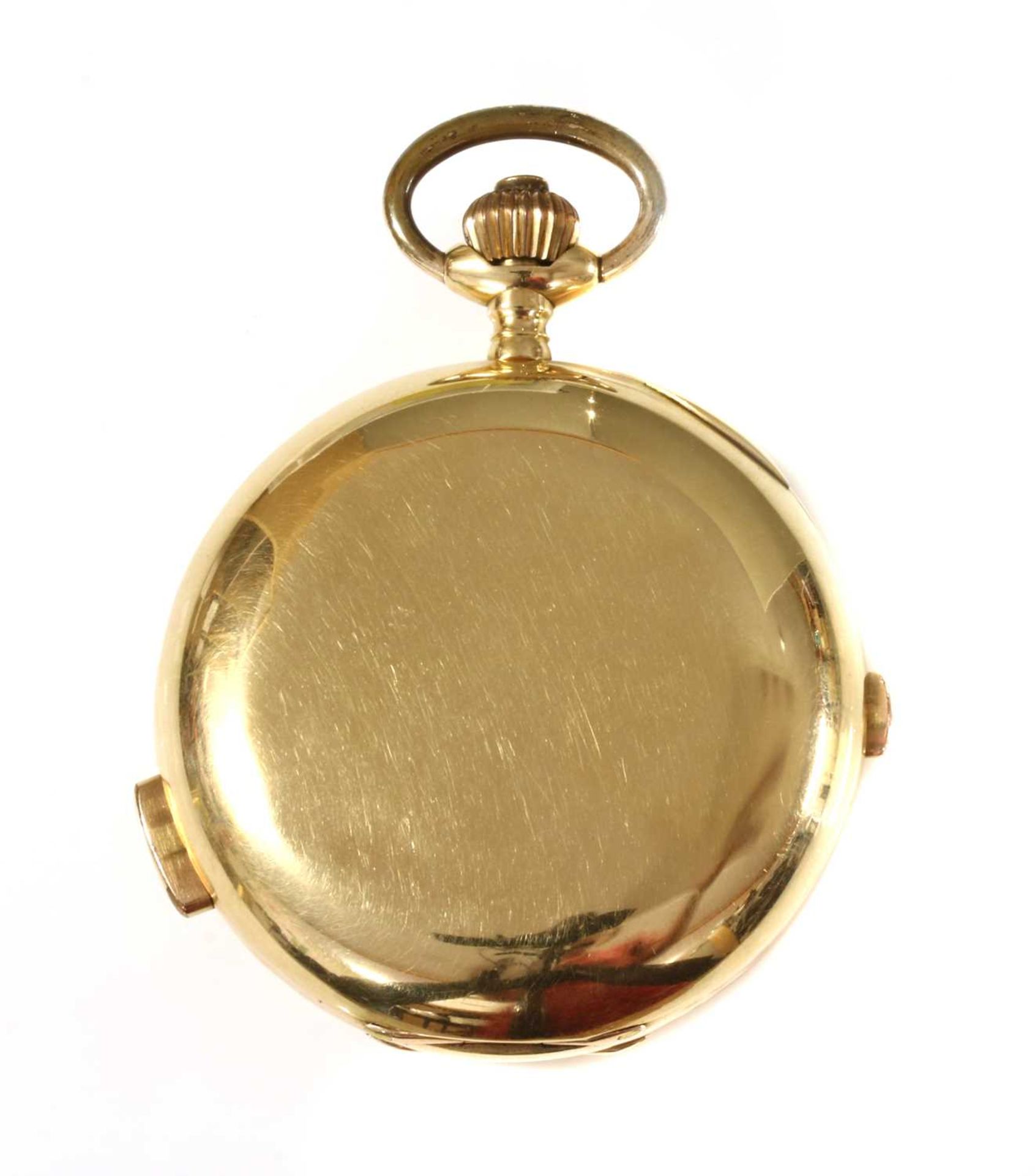 A gold side wind hunter chronograph minute repeater pocket watch, - Image 4 of 14
