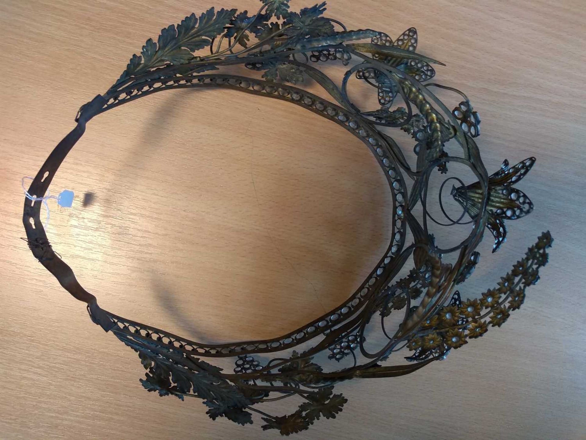 A Regency gilt metal and paste, en tremblant tiara or headdress, c.1810-1830, - Image 8 of 13