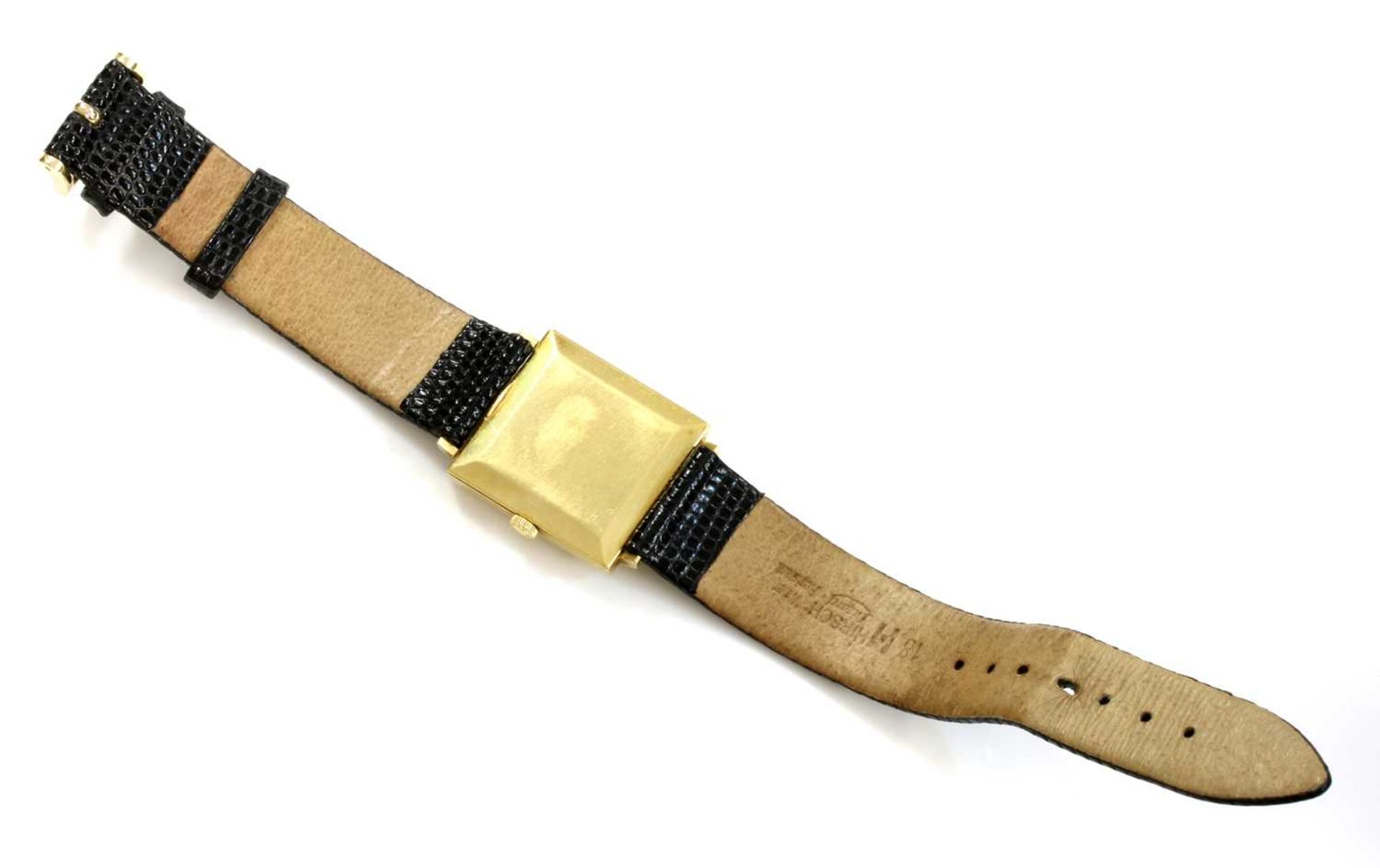 A gentlemen's 18ct gold Longines mechanical strap watch, - Image 2 of 2