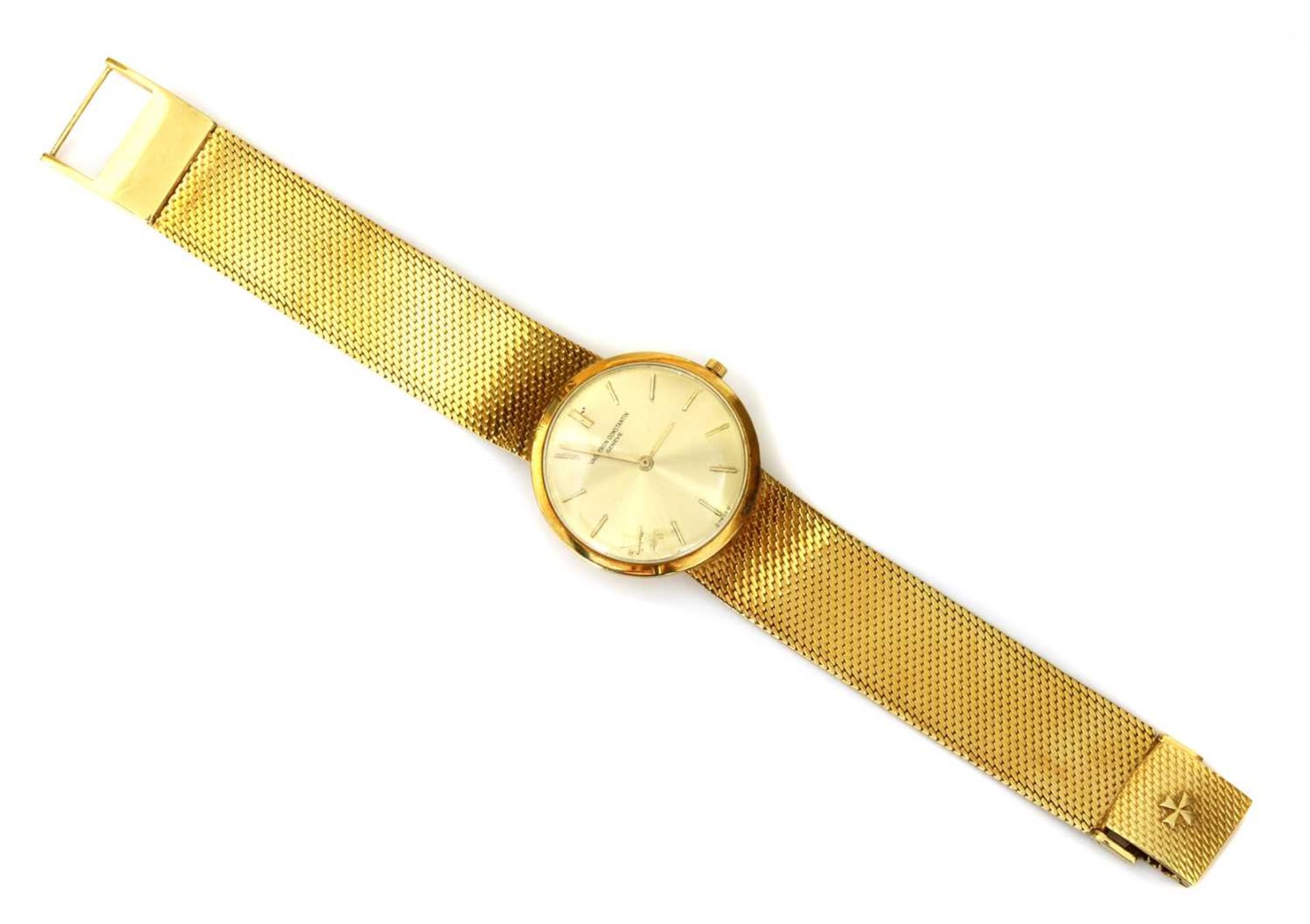 A gentlemen's 18ct gold Vacheron Constantin Genève slimline mechanical bracelet watch, c.1960,