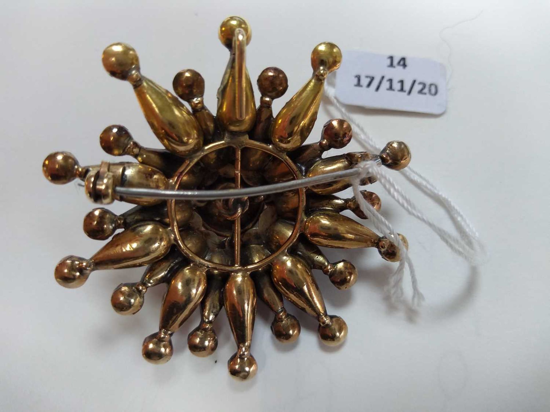 A garnet set star brooch/pendant, c.1800, - Image 4 of 7