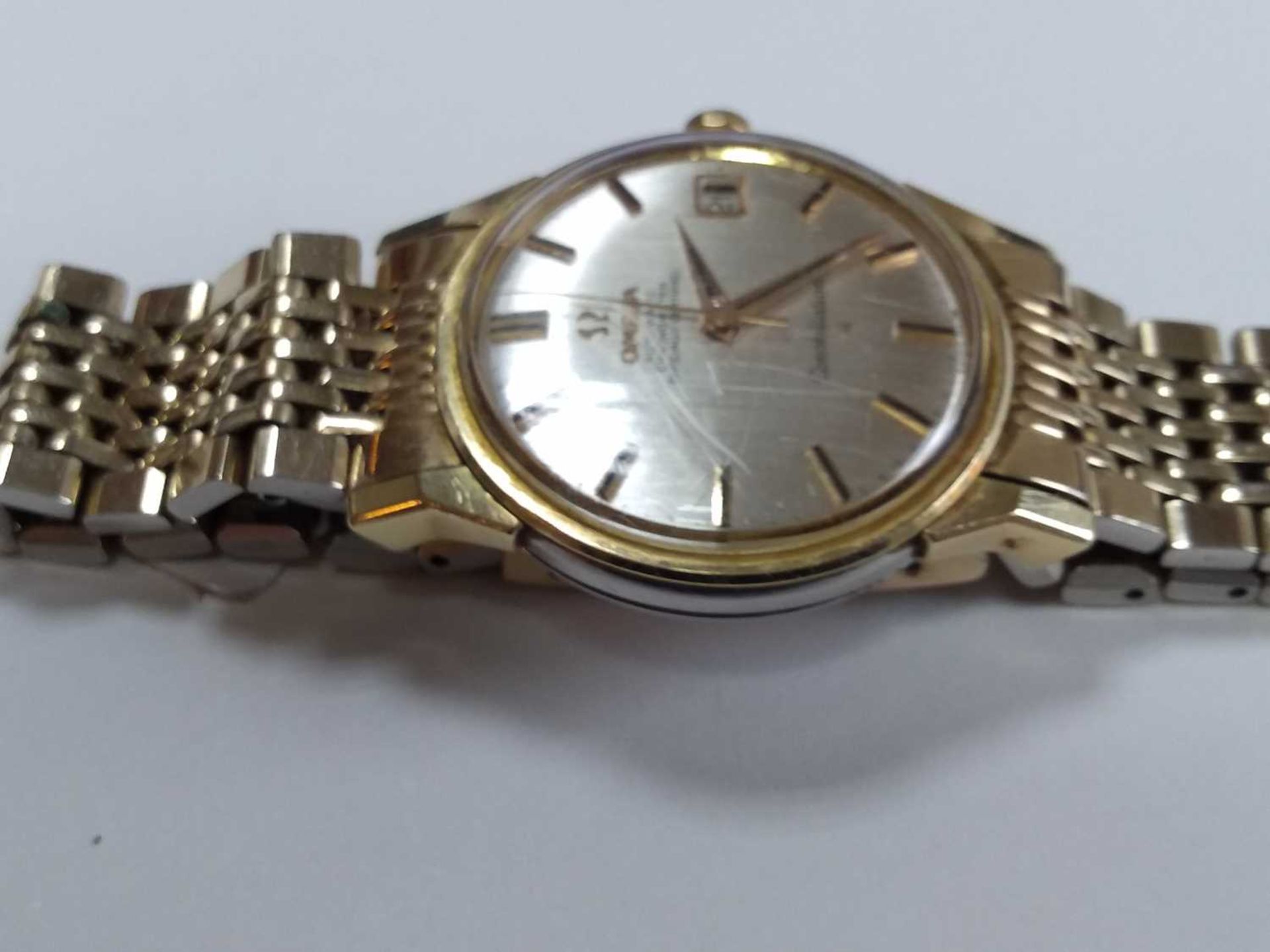 A gentlemen's steel and gold-plated Omega 'Constellation' mechanical bracelet watch, c.1976, - Image 10 of 11