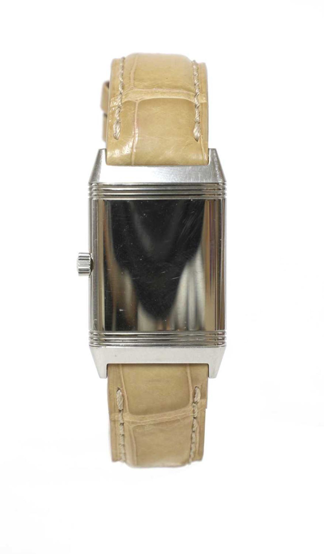 A stainless steel Jaeger LeCoultre 'Reverso' mechanical strap watch, - Image 2 of 8