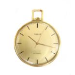 A 14ct gold Tissot 'Stylist' open-faced pocket watch,