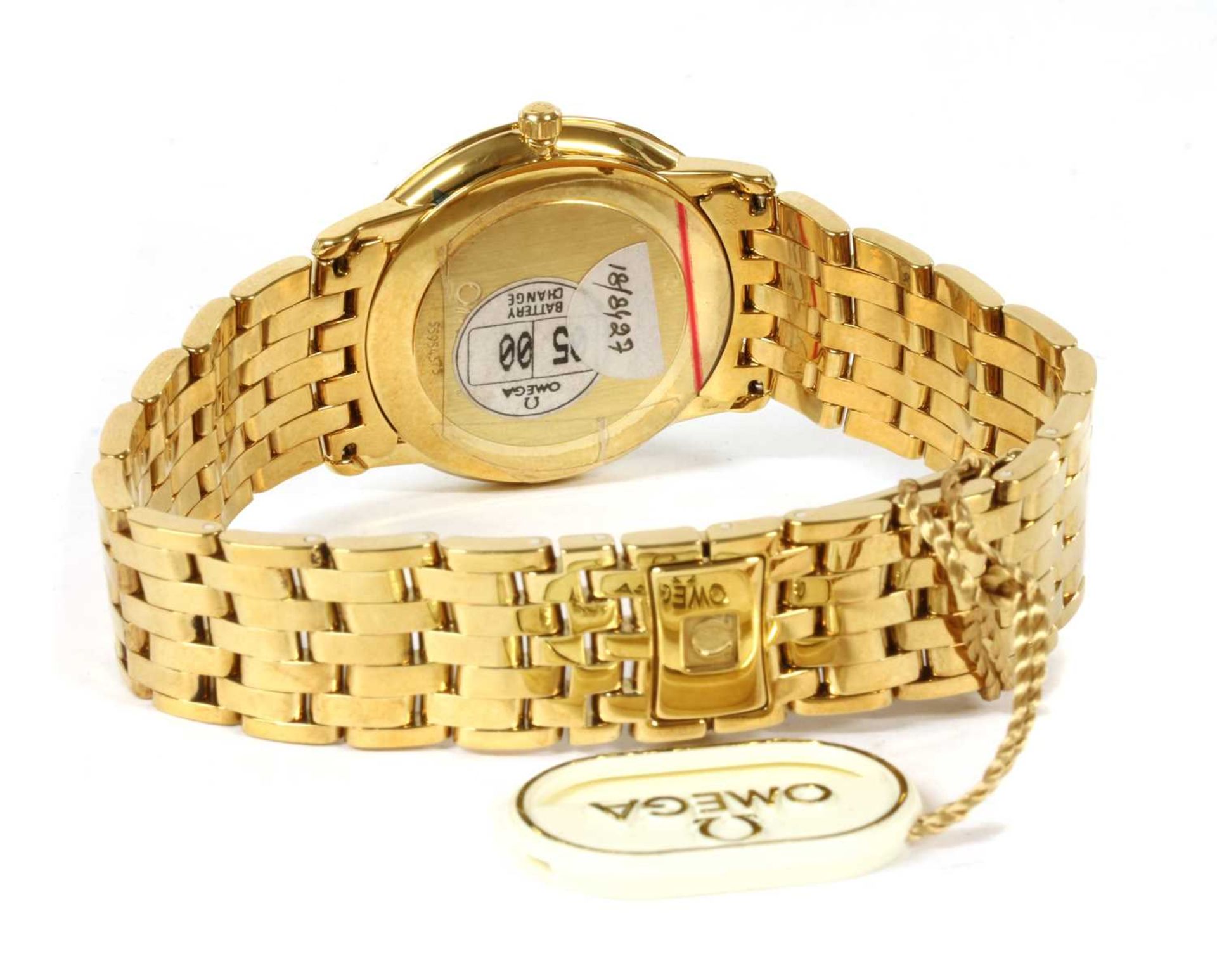 A gentlemen's 18ct gold Omega 'Prestige' quartz bracelet watch, - Image 3 of 3