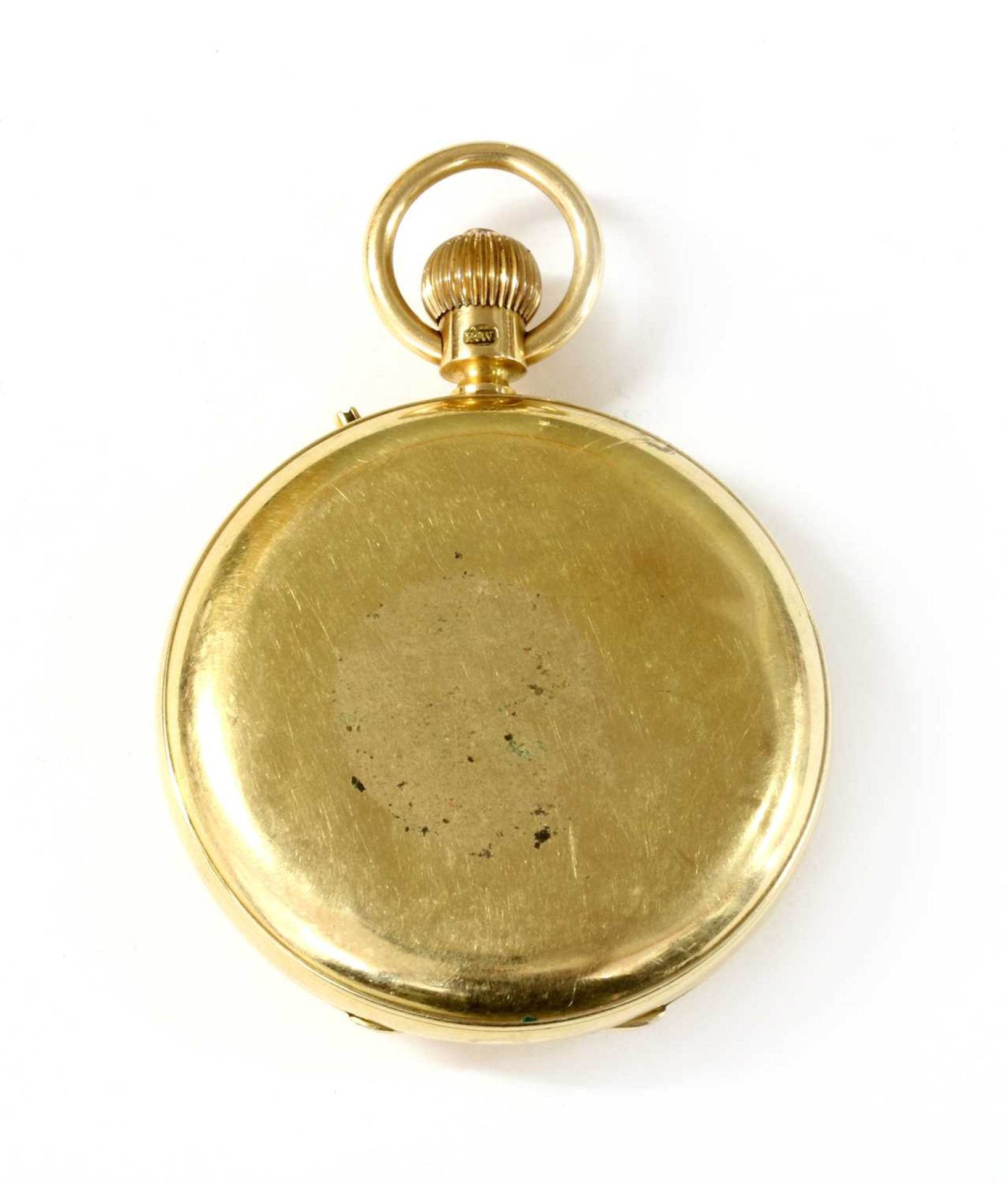 An 18ct gold half hunter side wide mechanical pocket watch by J W Benson, London, - Image 3 of 4