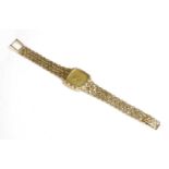 A ladies' 9ct gold Omega 'de Ville' quartz bracelet watch,