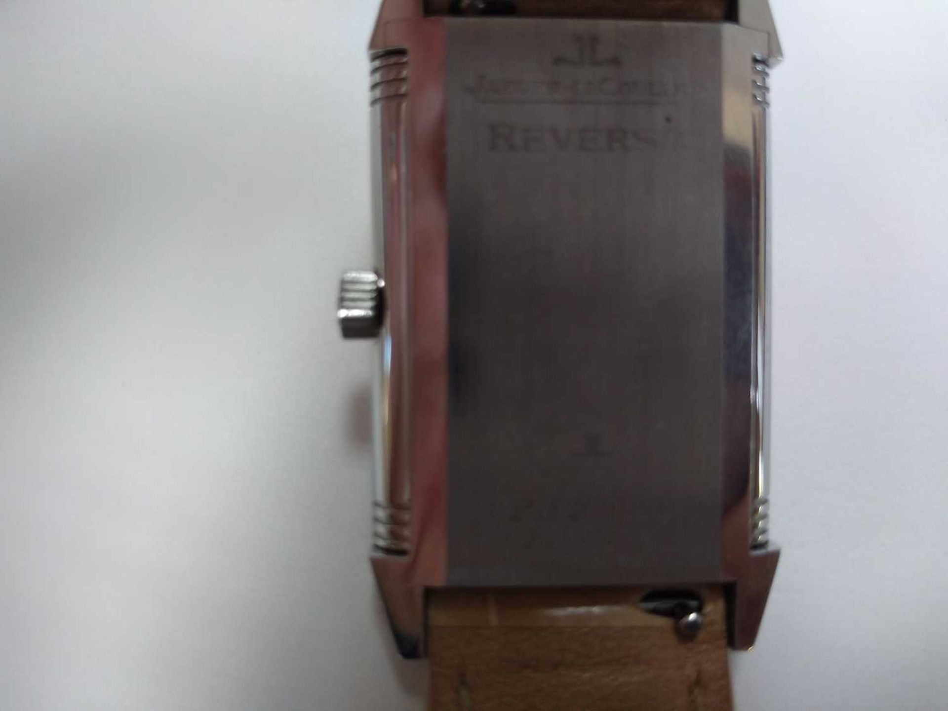 A stainless steel Jaeger LeCoultre 'Reverso' mechanical strap watch, - Image 8 of 8