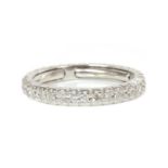 A white gold diamond set full eternity ring,