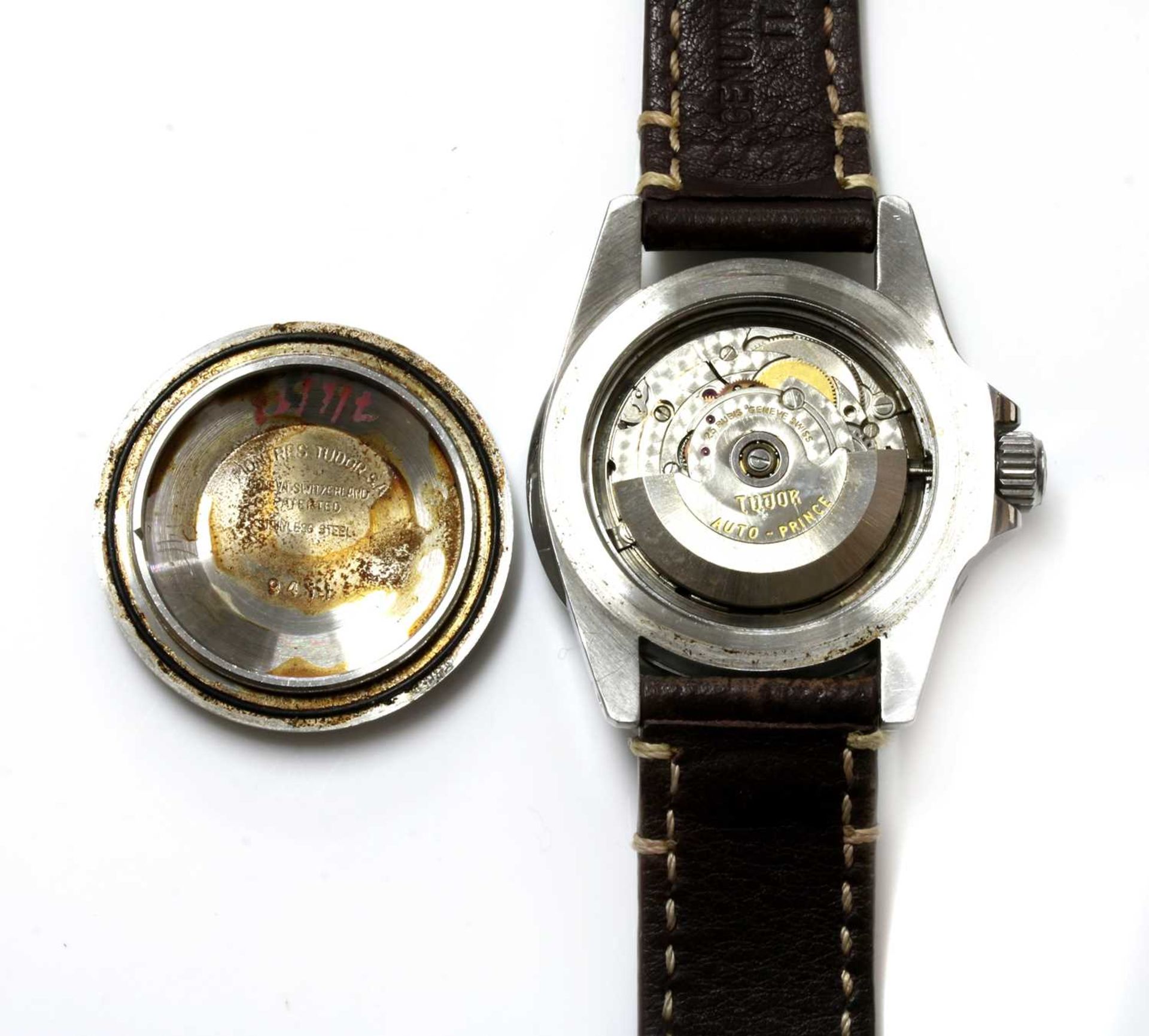 A gentlemen's stainless steel Rolex Tudor Prince Oysterdate 'Snowflake' Submariner strap watch, - Image 5 of 8