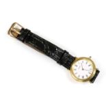 A ladies' 18ct gold Piaget mechanical strap watch, c.1979,