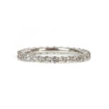 A platinum diamond set full eternity ring,