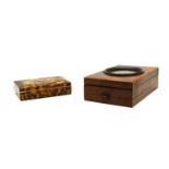 A tortoiseshell jewellery box,