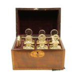 A Regency mahogany decanter box,