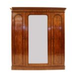 A Victorian mahogany triple wardrobe