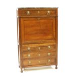 An Empire style secretaire abbatant,