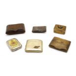 A collection of six soldiers World War I cigarette cases