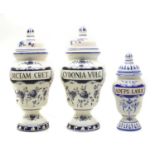 A pair of Italian apothecary jars,