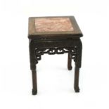 A Chinese hardwood jardiniere stand,