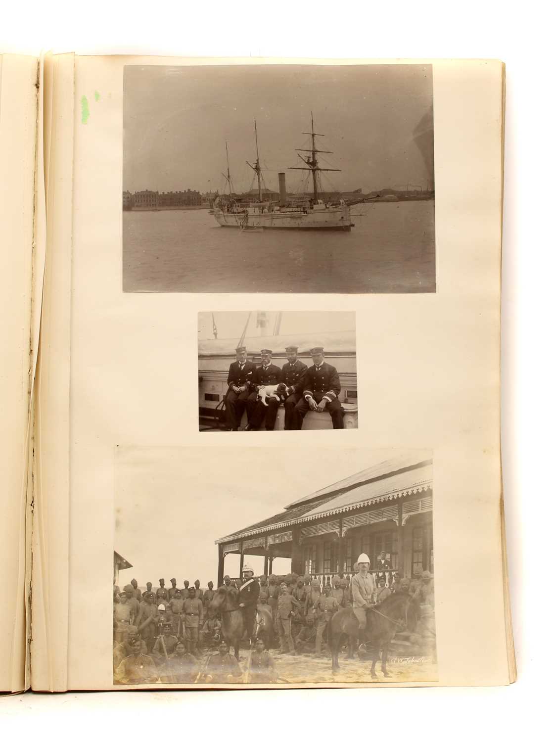 A large British Navy photograph album c.1890 - Image 3 of 4