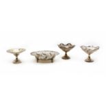 A pair of miniature silver tazza,