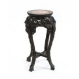 A Chinese hardwood jardiniere stand,