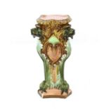 A pottery jardiniere stand,