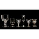 A collection of Georgian and later drinking glasses and glassware