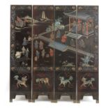 A Chinese four-fold screen,