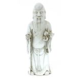 A Chinese blanc de chine figure of Shou-Lao