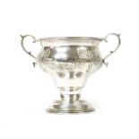 A silver pedestal bowl,