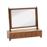 A large 19th Century mahogany dressing table mirror