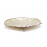 A late Victorian silver salver,