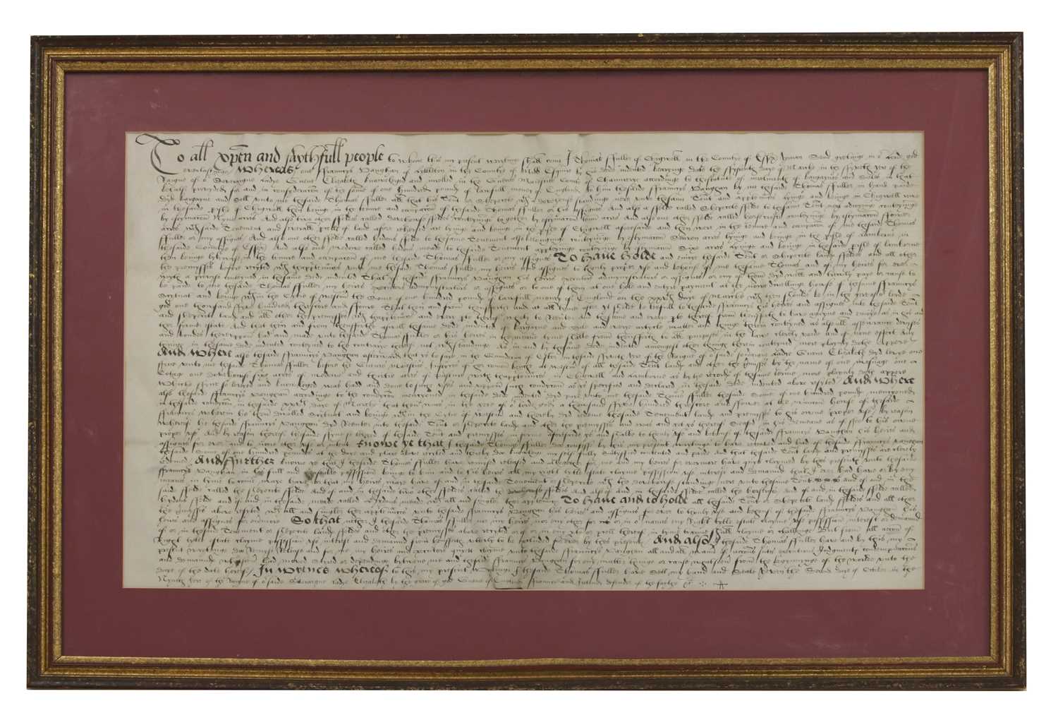 A large document on vellum,