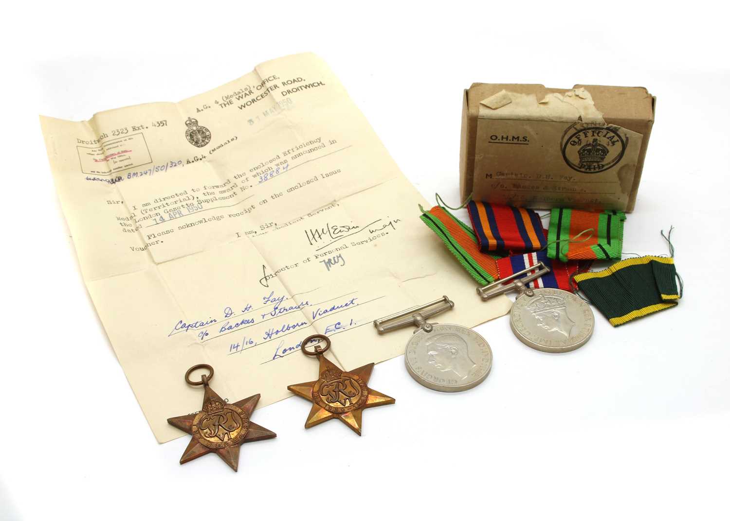 A collection of Second World War medals,