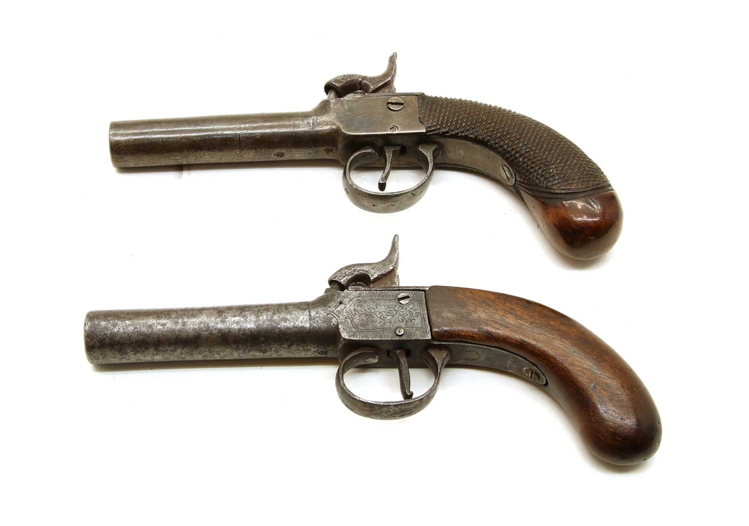 Two 19th century percussion pocket pistols,