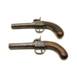 Two 19th century percussion pocket pistols,